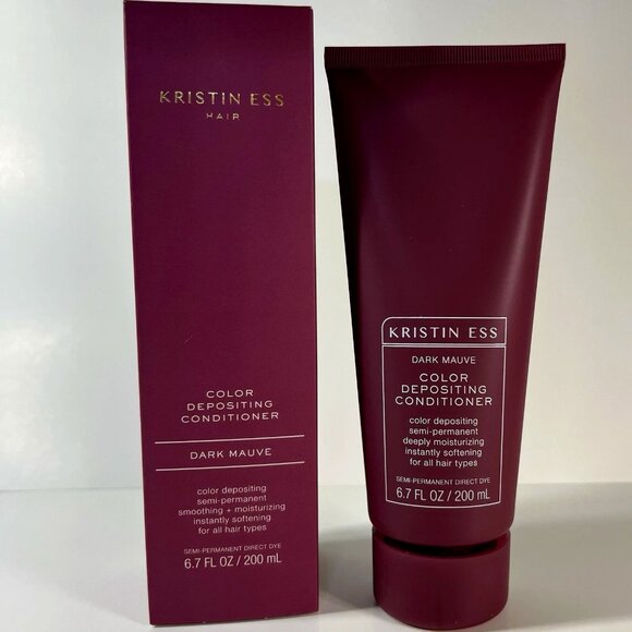 Kristin Ess Color Depositing Conditioner Dark Mauve 6.7 Oz made in Italy - Picture 1 of 6